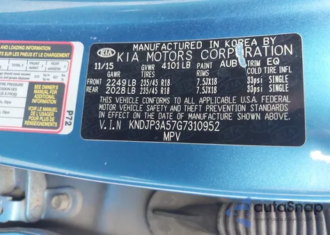 2016 Kia Soul + z USA, uszkodzony, nr VIN KNDJP3A57G7310952